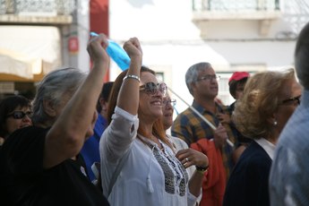 Contacto com a população em Alcochete