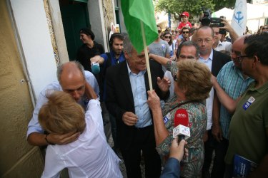 Contacto com a população em Alcochete