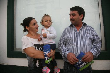 Contacto com a população em Alcochete