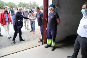 Visita às instalações dos trabalhadores do estaleiro do Parque Industrial ADUA