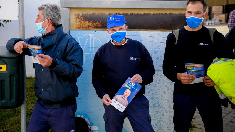 Contacto com os trabalhadores da CM Serpa