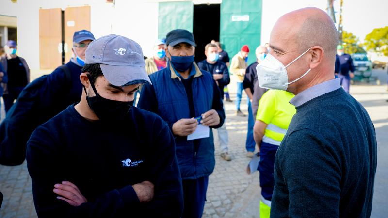 Contacto com os trabalhadores da CM Serpa