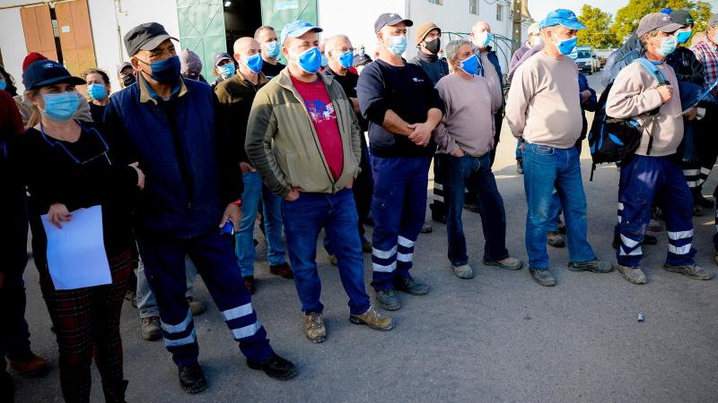 Contacto com os trabalhadores da CM Serpa