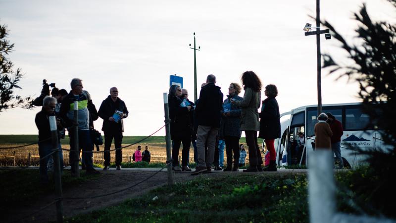 Contacto com os trabalhadores da Herdade do Vale da Rosa, Ferreira do Alentejo