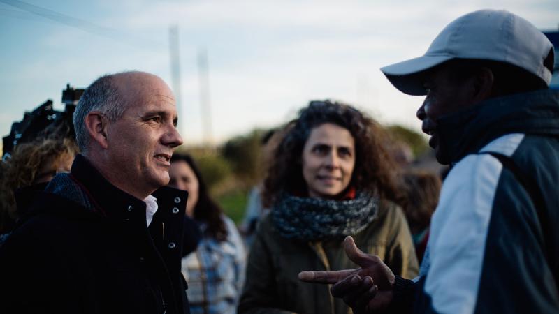 Contacto com os trabalhadores da Herdade do Vale da Rosa, Ferreira do Alentejo