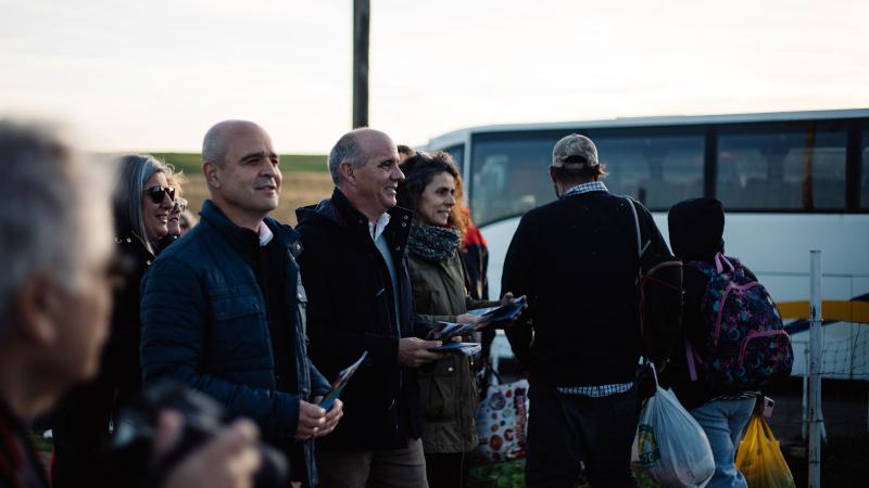 Contacto com os trabalhadores da Herdade do Vale da Rosa, Ferreira do Alentejo