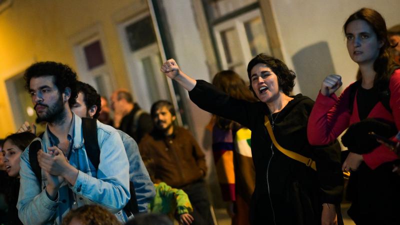 Comício em Coimbra