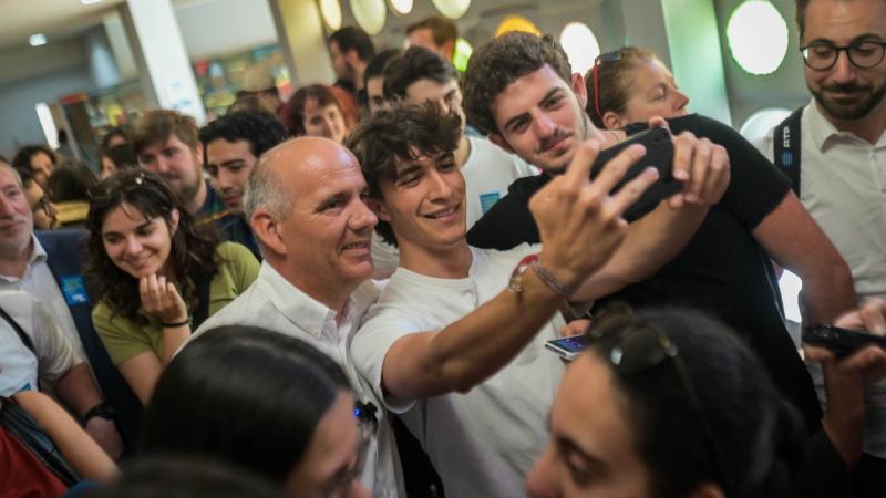 Almoço com estudantes em Lisboa