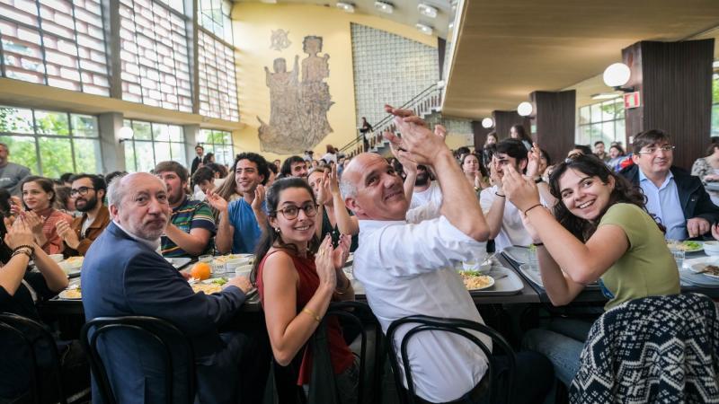 Almoço com estudantes em Lisboa
