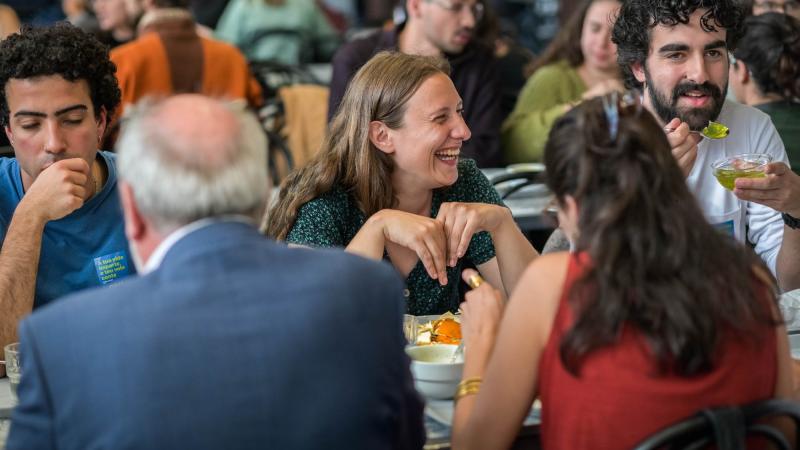 Almoço com estudantes em Lisboa