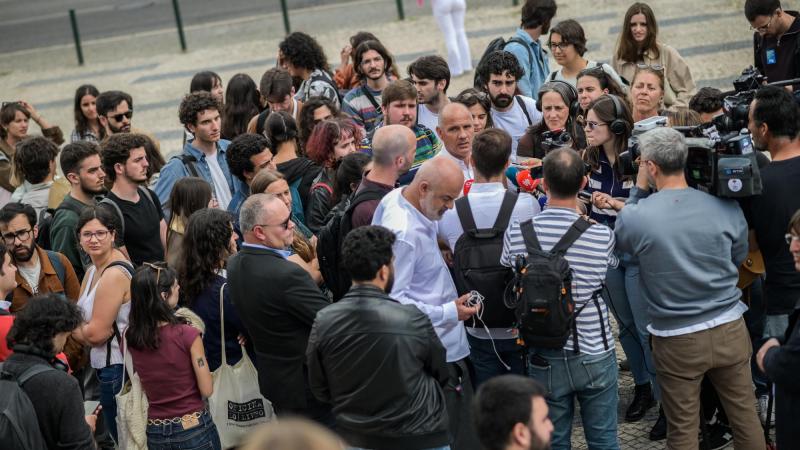 Almoço com estudantes em Lisboa